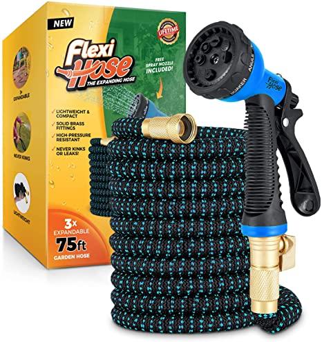 Flexi Hose 100ft Expanding Garden Hose with Spray Nozzle