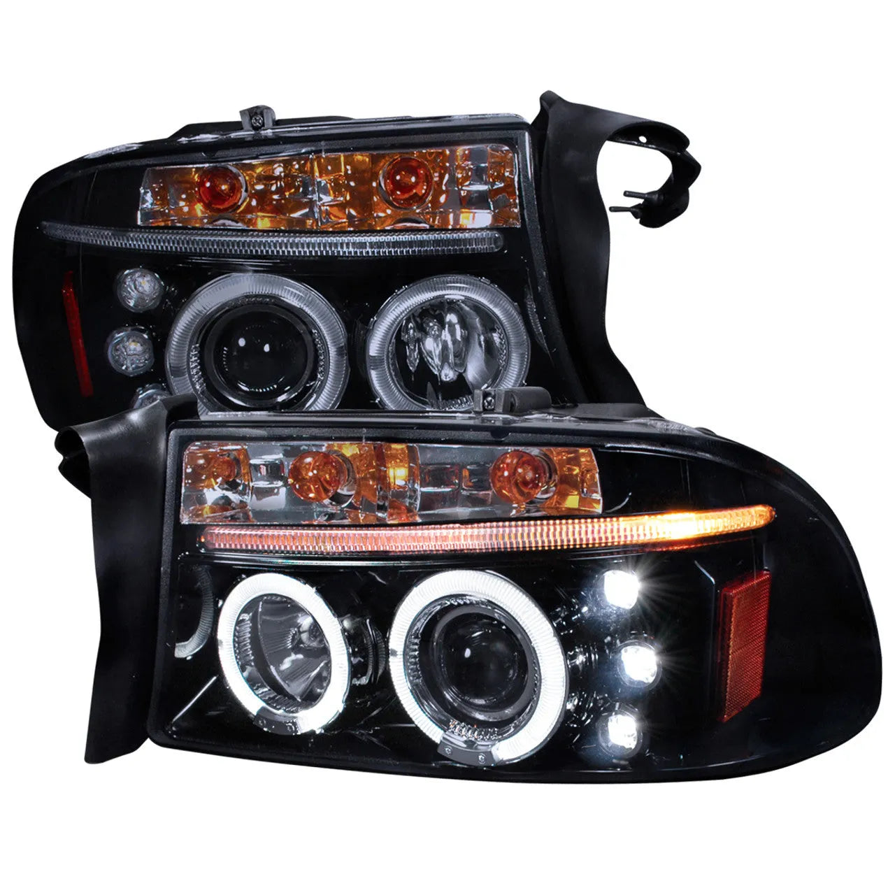 1998-2004 dodge dekota /98-03 Durango projector smoked headlights