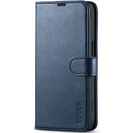 TUCCH Leather Wallet Case for Smartphone (Blue)