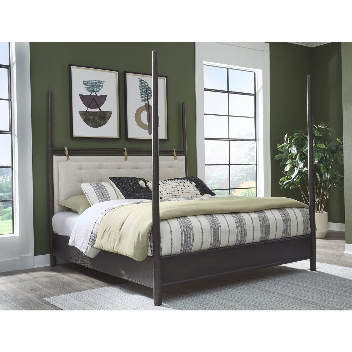 Modus Furniture Rockport Upholstered Poster Queen Headboard - Yin