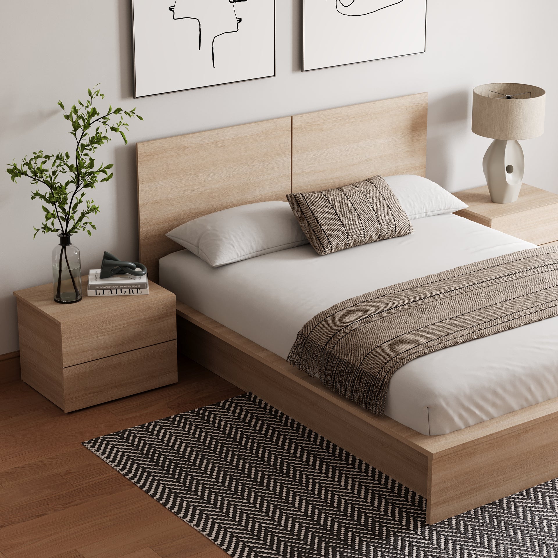 James 4 Piece Bedroom Set with Floa (only 1 box)