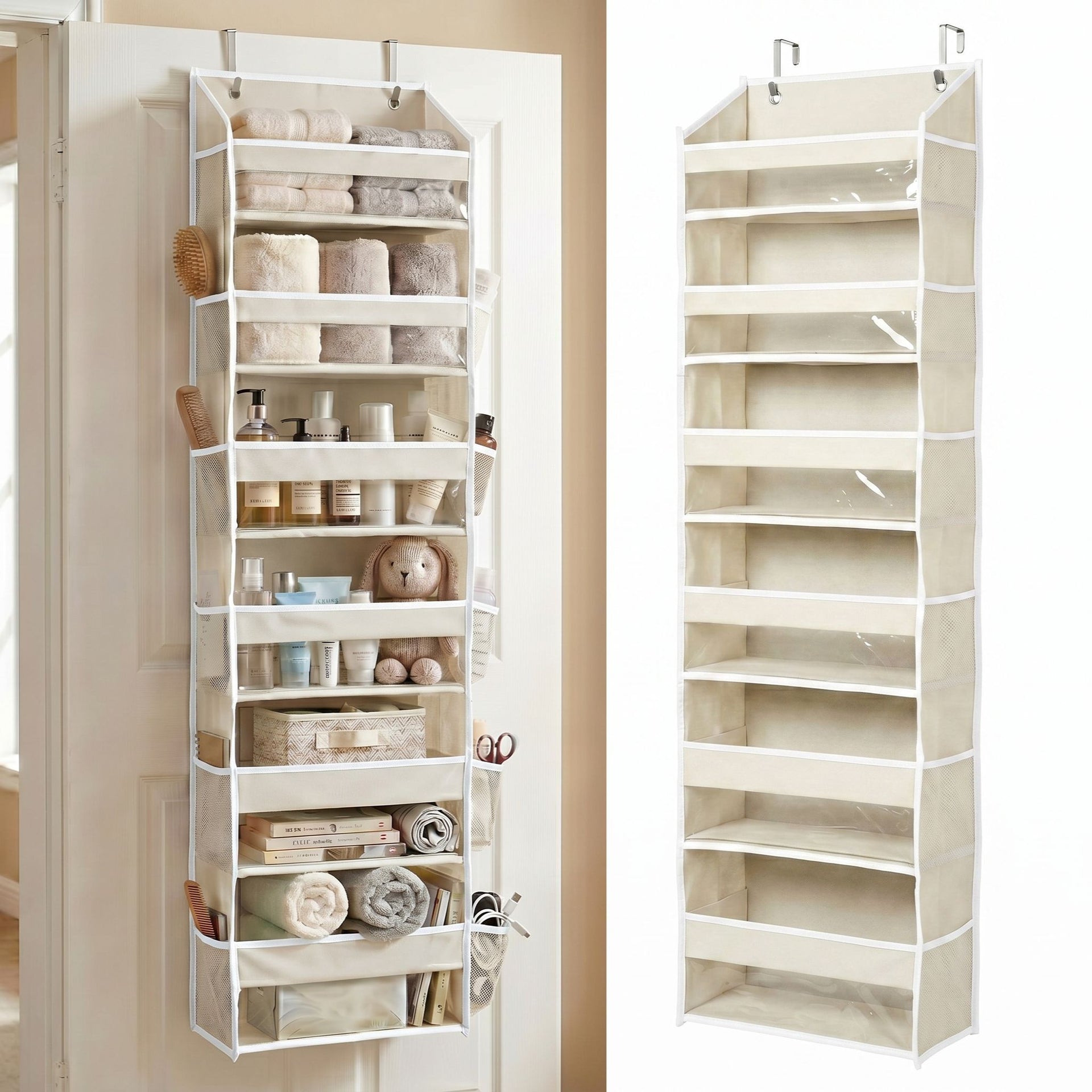 Homelux Theory Hanging Closet Organizer, Ivory