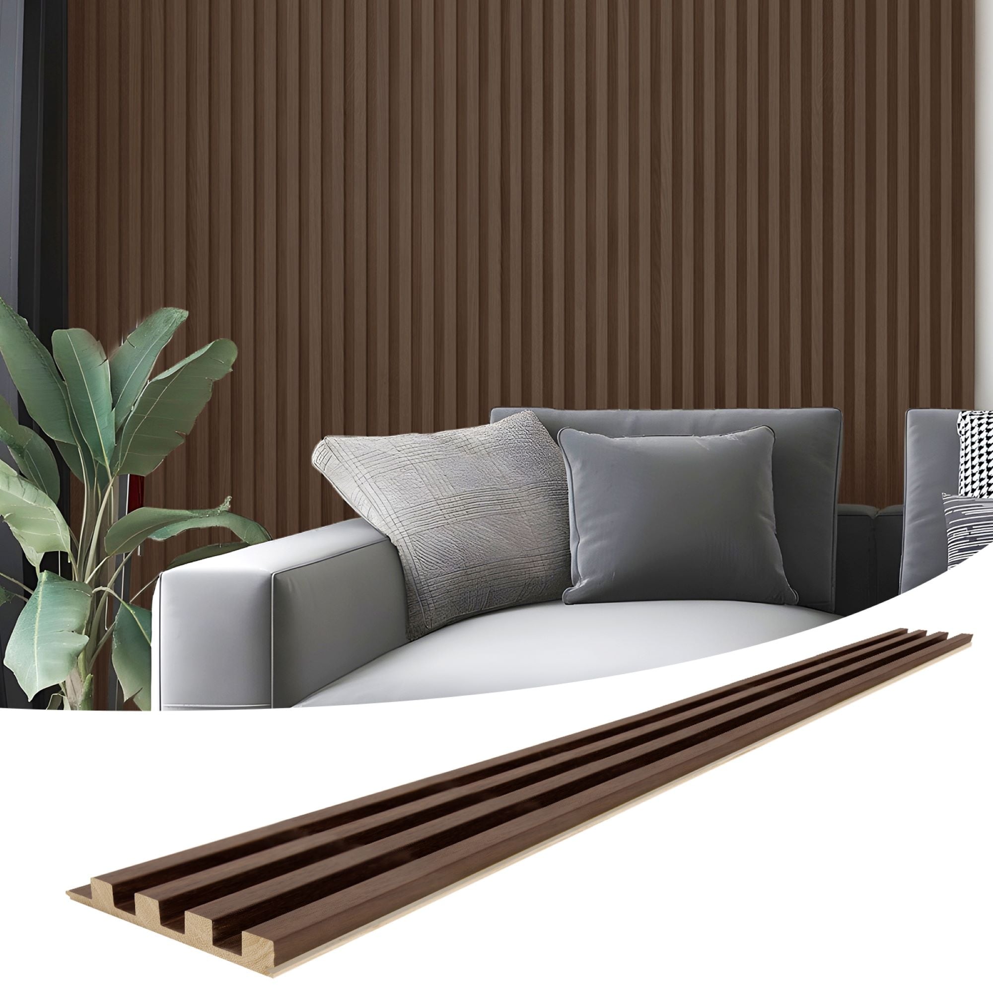 Solid Wood Slat Set (4-Piece, 103.94 x 5.7 inch)