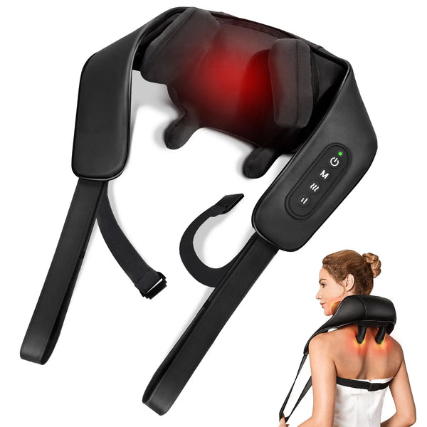 KNQZE Cordless Neck and Shoulder Massager with Heat (Model KN68Pro)