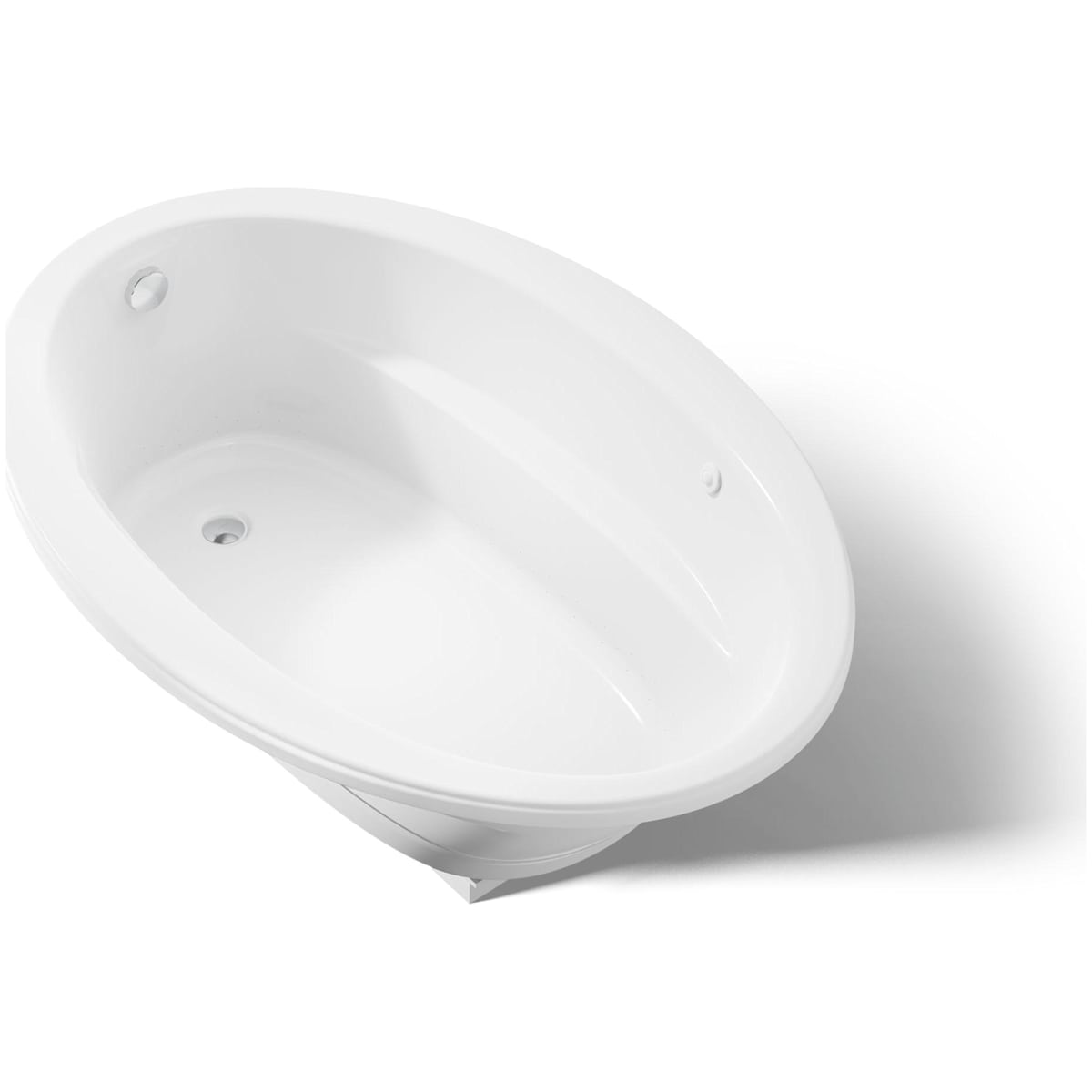 Sunward Drop-In Whirlpool Bathtub with 6 Jets and Pump, White