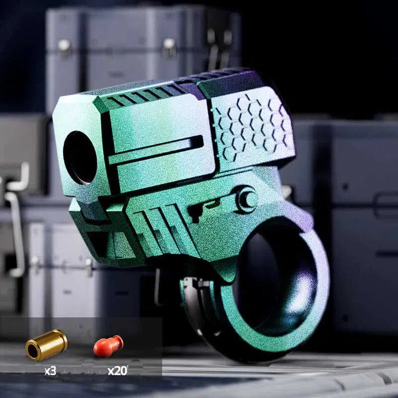 Jinjangtang Gun Fidget Toy Featuring Ejecting Shell And Finger Spinner Ring