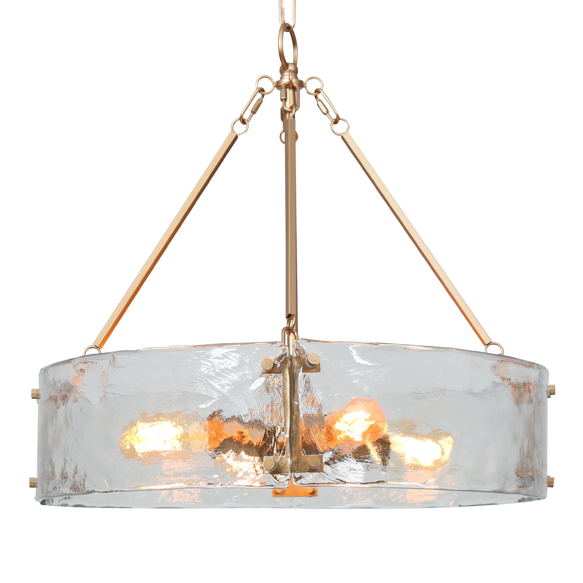 Zevni Chandelier Nerian 19" Wide Gold 4-Light Chandelier